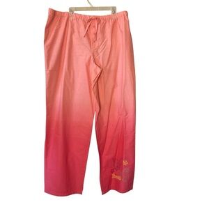 Disney Coral Gradient Pajama Pants with Elastic Waistband and Soft Fabric